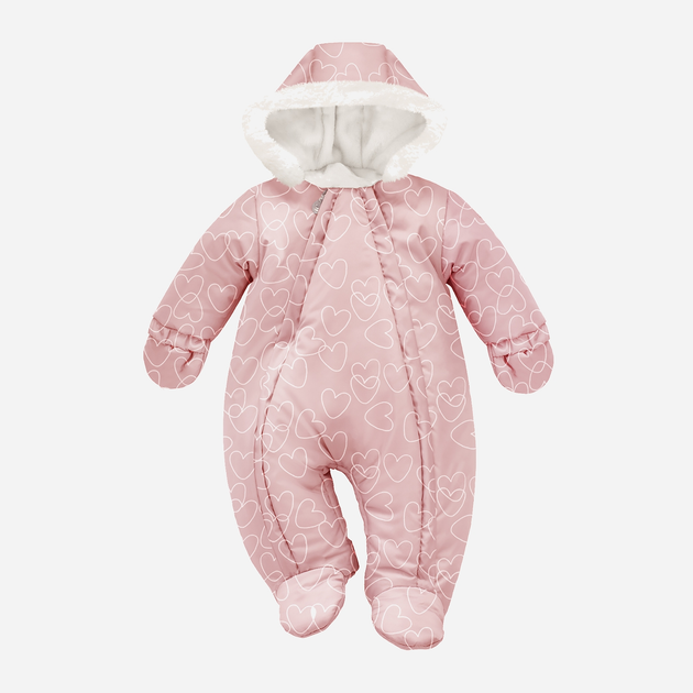 Суцільний комбінезон дитячий зимовий Pinokio Winter Warm Overall 86 см Рожевий/Візерунок (5901033308925) - зображення 1