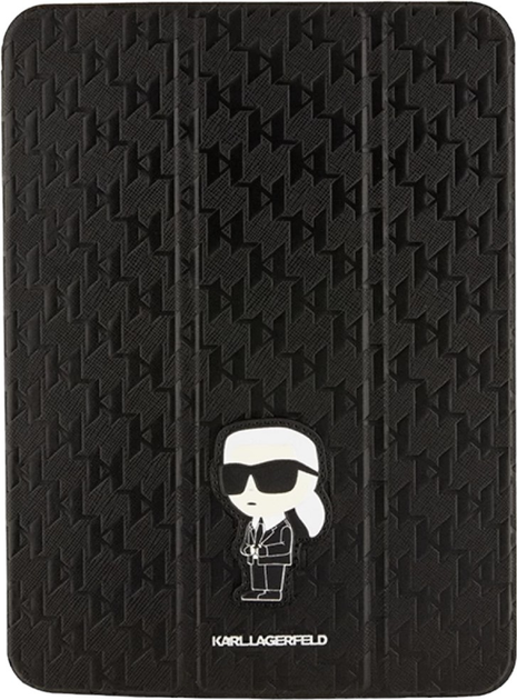 Чохол-книжка Karl Lagerfeld Saffiano Monogram Ikonik Folio Magnet Allover KLFC11SAKHPKK для Apple iPad 10.9" Black (3666339119140) - зображення 1