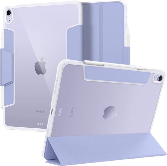 Etui z klapką Spigen Ultra Hybrid Pro ACS04567 do Apple iPad Air Air 4 10.9" 2020 / 5 2022 Lawendowy (8809811861174) - obraz 1