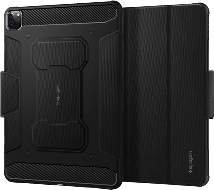 Etui z klapką Spigen Rugged Armor ACS02889 do Apple iPad Pro 12.9" 2021 Czarny (8809756646751) - obraz 2