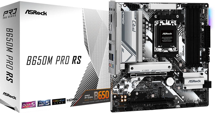 あ ASRock B650M Pro RS マザーボード Материнская плата ASRock B650M Pro RS (sAM5, AMD B650, PCI-Ex16