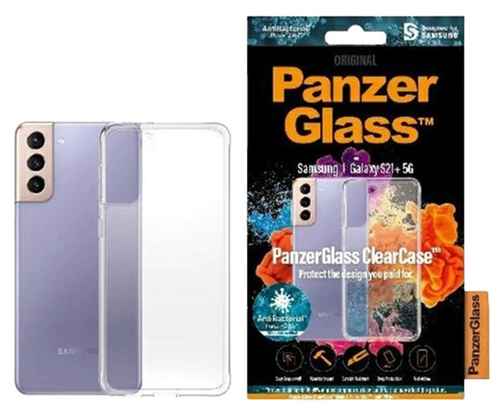 Панель Panzer Glass Clear Case для Samsung Galaxy S21 Plus + Захисне скло Прозорий (5711724002595) - зображення 1