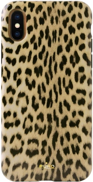 Etui Puro Glam Leopard Cover do Apple iPhone X/XS Black (8033830265150) - obraz 1
