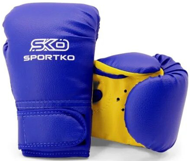 Боксерские перчатки Sportko Детские 6 OZ 6-8 лет Синие (SP-7176OZPD2 ...