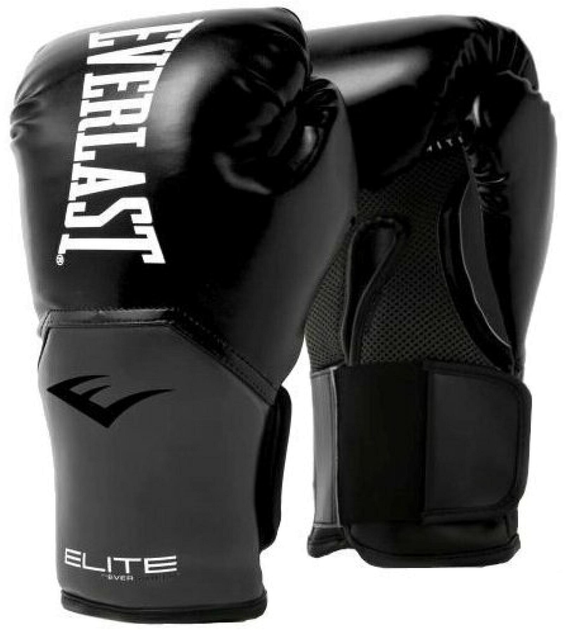 Боксерские перчатки Everlast Elite (870270-70-816) Уни 16 унций Черно ...