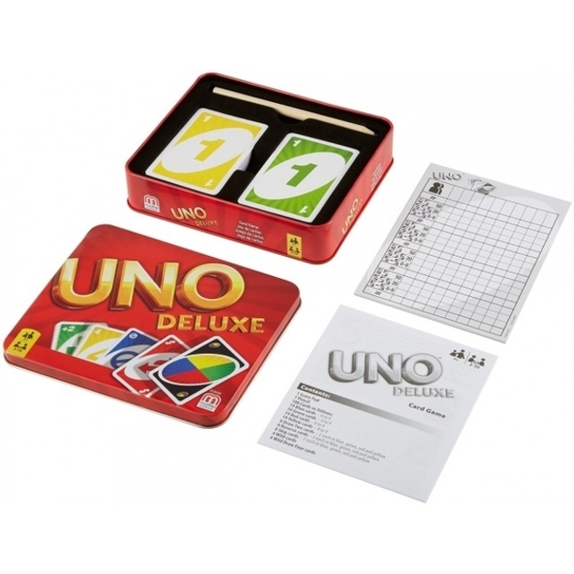 Настільна гра Mattel Uno Kartenspiel Deluxe in Metalldose (27084378078) - зображення 2