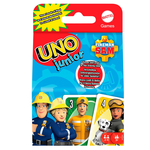 Настільна гра Mattel Uno Junior Пожежник Сем (194735037650) - зображення 1