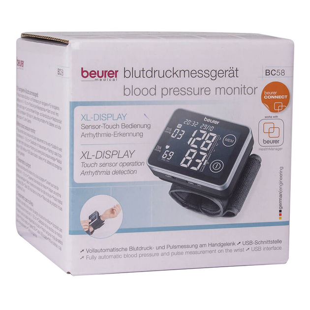 Тонометр автоматический на запястье Beurer BC 58 с USB - изображение 6