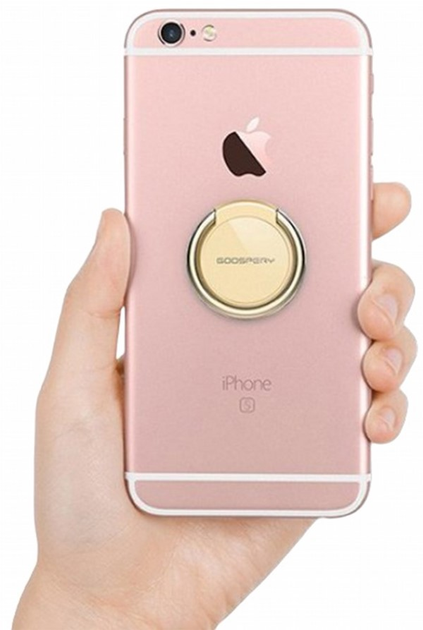 Uchwyt-pierścień na smartfon Mercury Goospery Ring Złoty (8806174342319) - obraz 3
