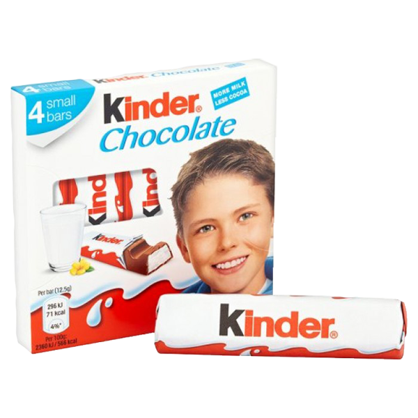 Шоколадні пластинки з молочною начинкою Kinder 50 г - Фото 1 Шоколадні пластинки з молочною начинкою Kinder 50 г - изображение 1