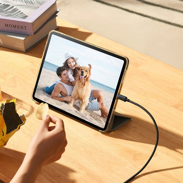 Кабель Baseus USB Type-C до USB Type-C Tungsten Gold Power Delivery 240 Вт 1 м Black (CAWJ040001) - зображення 7