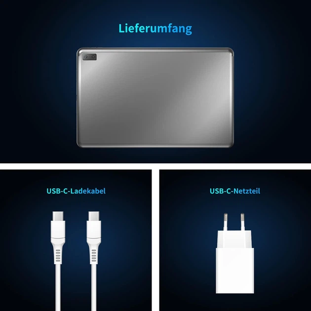 Планшет 10.36" Full HD LincPlus T3 8/128Gb 8 ядер Android 13 7000 mAh Серый (102186197) - Уценка - изображение 3