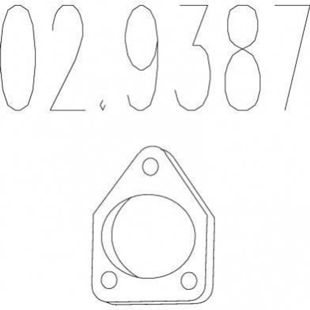 Прокладки выхлопной системы MTS 02.9387 Mitsubishi Pajero, Carisma MR224267, MB313240 - изображение 1