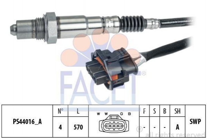 Лямбда зонд FACET 10.8264 Chevrolet Cruze, Aveo; Opel Insignia, Astra, Zafira, CORSA, Meriva, Combo; Porsche 911 855355, 855402, 855530 - зображення 1