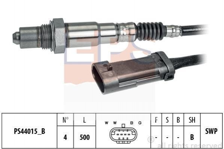 Лямбда зонд EPS 1.998.280 Renault Clio, Laguna, Megane, Scenic, Kangoo, Espace, Grand Scenic, Trafic; Nissan Primastar, Kubistar; Opel Vivaro 2269000QAA, 4408954, 7700107433 - зображення 1