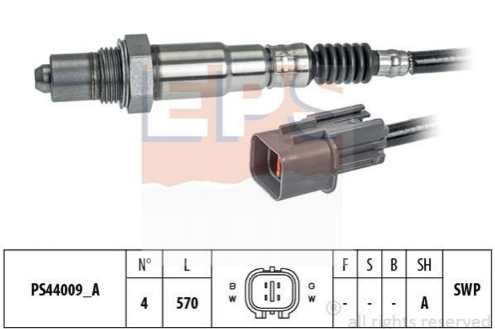 Лямбда зонд EPS 1.998.346 KIA Ceed, Pro Ceed, Rio, Cerato, Soul, Carens; Hyundai IX20, Veloster, I30, IX35, Accent, I40, Elantra, Creta, I20 392102B120, 392102B140, 392102B220 - изображение 1