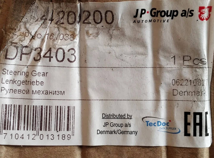 Рулевая рейка JP GROUP 1544200200 FORD ESCORT ->90 - изображение 7