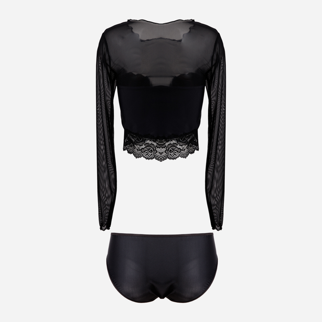 Komplet erotyczny damski (top + majtki figi) DKaren Becca XS Czarny (5903068510854) - obraz 4