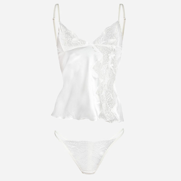 Komplet erotyczny damski (podkoszulek + majtki bikini) DKaren Jola XS Biały (5902686564805) - obraz 3