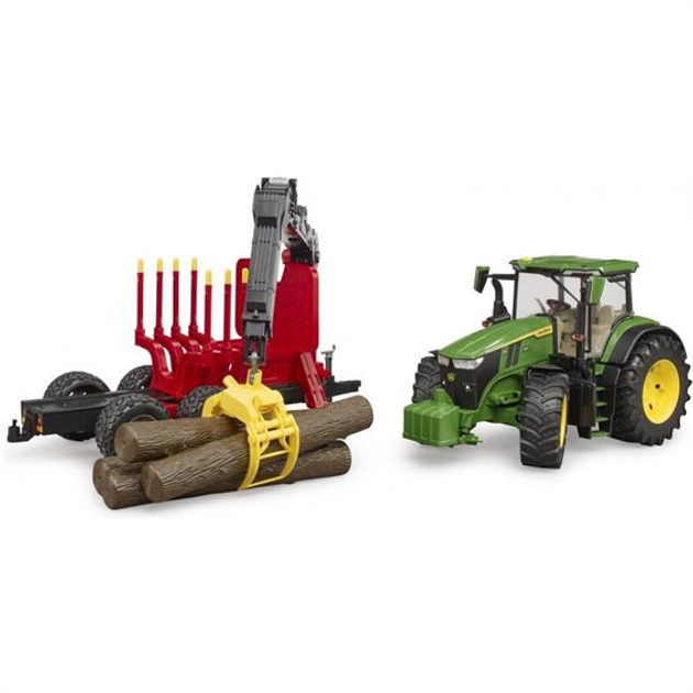 Zestaw gier Bruder Ładowarka czołowa John Deere 7R 350 i przyczepa transportowa (4001702031558) - obraz 5