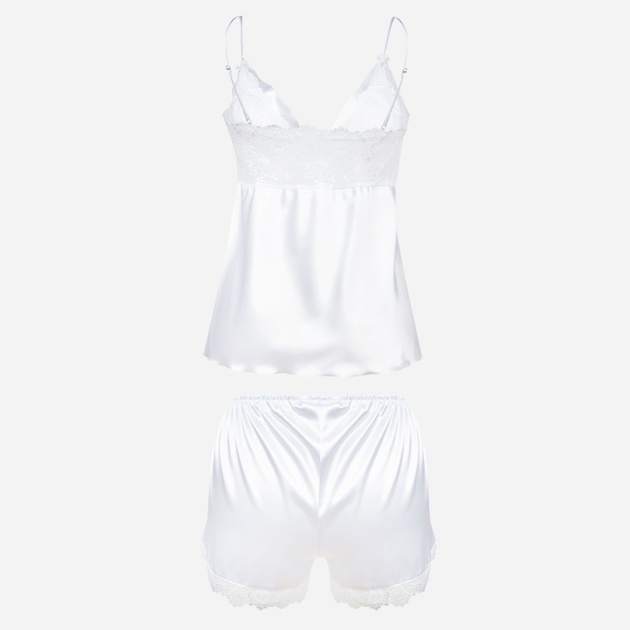 Еротична піжама (майка + шорти) жіноча DKaren Harmonia 2XL Біла (5903251460881) - зображення 2