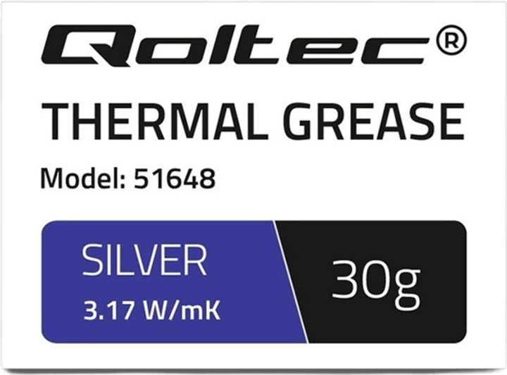 Термопаста Qoltec 3.17 Вт/(м*К) 30 г Silver (5901878516486) - изображение 2