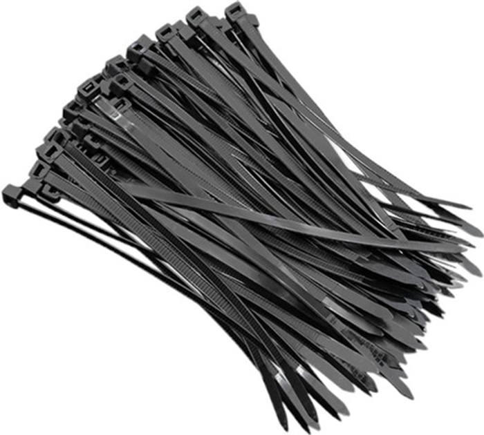 Opaski zaciskowe Qoltec Nylon UV 3.6 x 100 mm 100 szt Czarny (5901878522432) - obraz 3