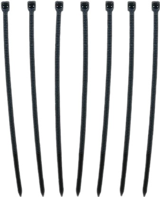 Кабельні стяжки Qoltec Nylon UV 2.5 x 100 мм 100 шт Black (5901878521909) - зображення 2