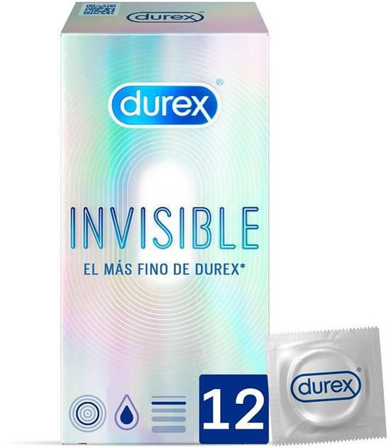 Презервативи Durex Invisible Extra Thin Condoms 12 шт. (8428076000342) - зображення 1