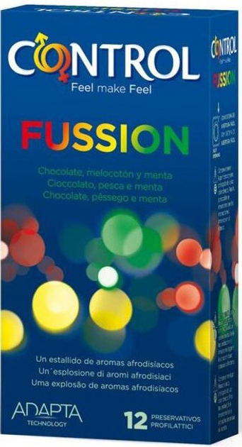 Prezerwatywy Control Fussion Chocolate, Peach and Mint 12 szt. (8411134140661) - obraz 1