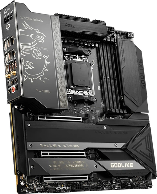 Płyta główna MSI MEG X670E GODLIKE (sAM5, AMD X670, PCI-Ex16) (4711377010122) - Zdjęcie 3 Płyta główna MSI MEG X670E GODLIKE (sAM5, AMD X670, PCI-Ex16) (4711377010122) - obraz 3