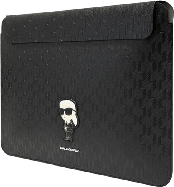 Pokrowiec na laptopa Karl Lagerfeld Saffiano Monogram Ikonik KLCS14SAKHPKK 14" Czarny (3666339170523) - obraz 2