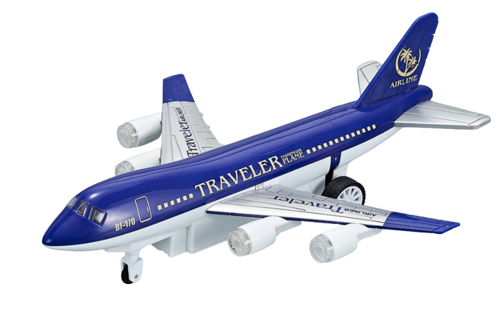 Літак на радіокеруванні з підсвічуванням Plane model Синій - Фото 1 Літак на радіокеруванні з підсвічуванням Plane model Синій - зображення 1