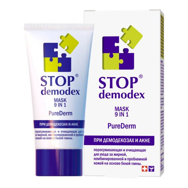 Kremowa maska do twarzy Stop Demodex Pure Derm 9 w 1 50 ml (4820183470669) - obraz 1