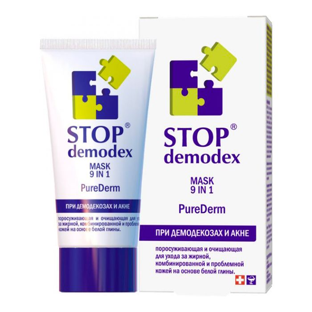 Маска для обличчя Stop Demodex Pure Derm 9 в 1 50 мл (4820183470669) - зображення 1