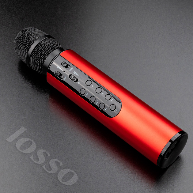 Караоке мікрофон Losso M6 Premium Duet червоний зі стерео звуком - зображення 4