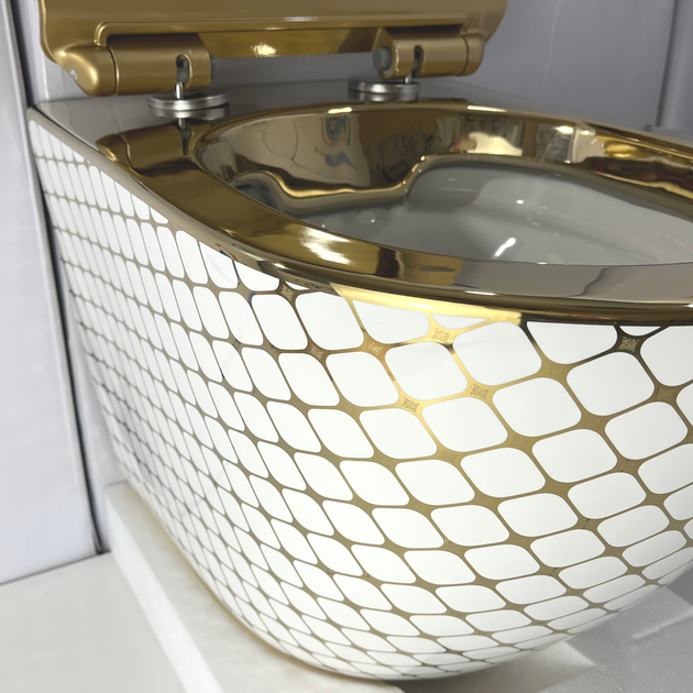 Унітаз підвісний SIA Lumen Gold Elegans безобідковий з сидінням Slim Soft-close 480x360x310 T1130 - изображение 7