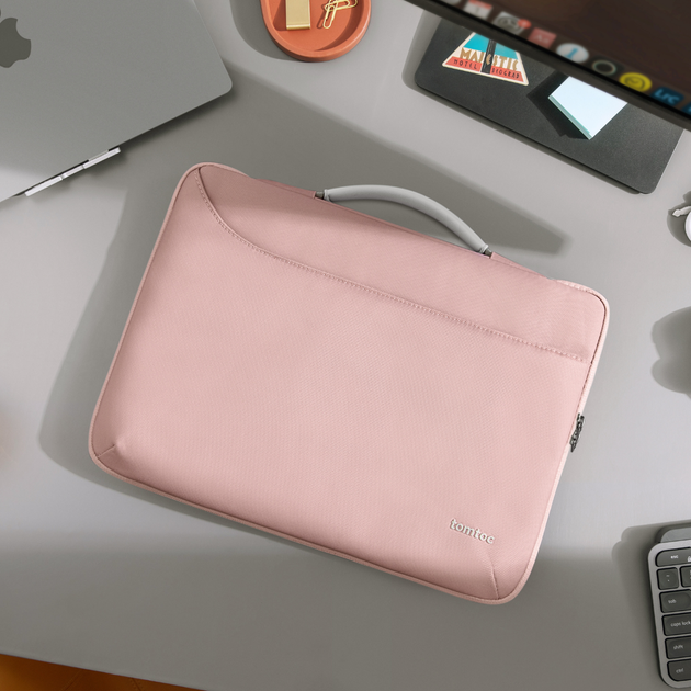 Чехол-сумка tomtoc Defender-A22 Laptop Handbag for MacBook Pro 13 (2016-2022) | Air 13 (2018-2020) | Air 13.6 (2022-2024) M2/М3 - Pink - изображение 8