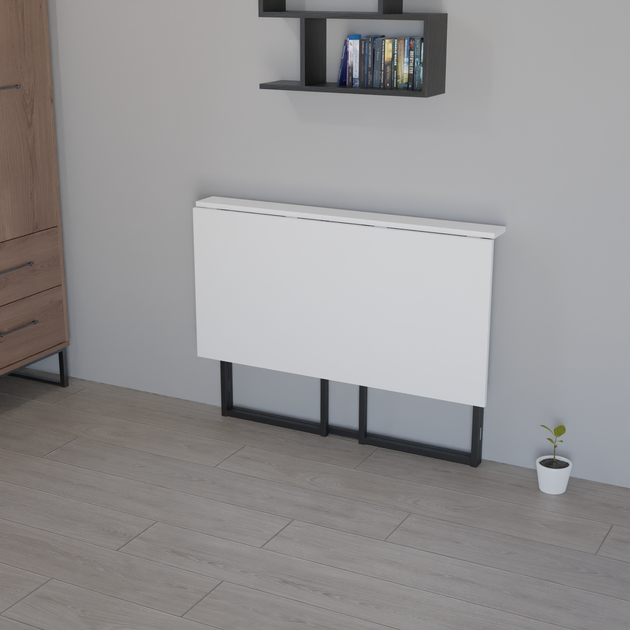 Стіл письмовий Мобіл Неман 58×75×100 чоринй/ білий - зображення 4