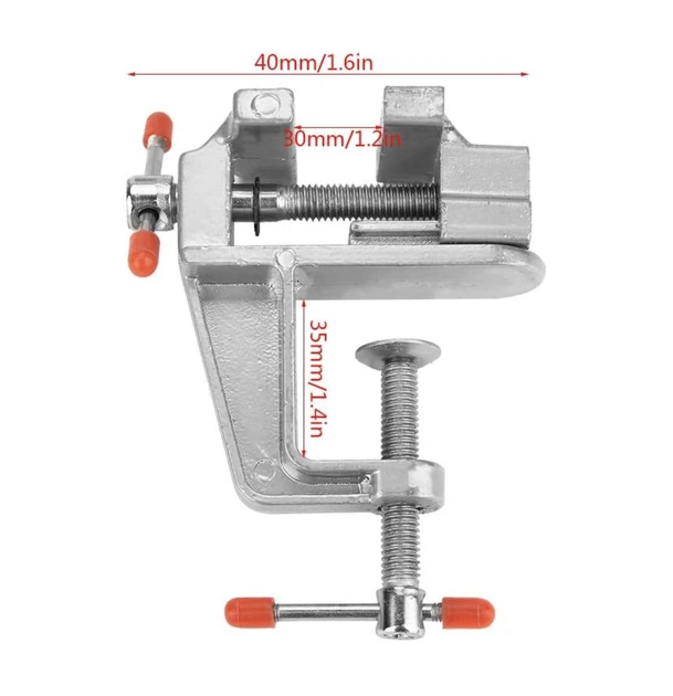 Тиски мини слесарные 30 мм из алюминиевого сплава, прочный