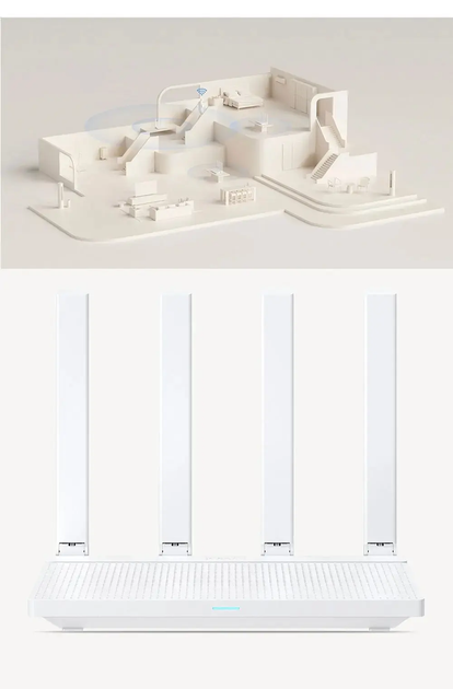 Маршрутизатор Xiaomi AX3000T 2.4GHz 5GHz 1.3GHz CPU 2X2 160MHz WAN LAN LED NFC Connection for Home Office Games Mi - Фото 8 Маршрутизатор Xiaomi AX3000T 2.4GHz 5GHz 1.3GHz CPU 2X2 160MHz WAN LAN LED NFC Connection for Home Office Games Mi - изображение 8