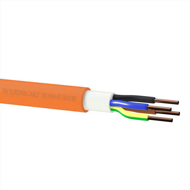 Кабель безгалогенний (N)HXH-FE 180/E30-J 5х6,0 EUROPAN CABLE 10м – фото ...