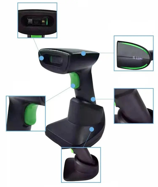 2D/1D бездротовий сканер штрих-коду USB, BlueTooth MC-S8GBD-PRO з базою для зарядки (MC-S8GBD-PRO) - зображення 9