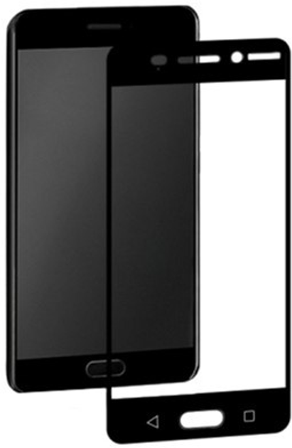 Szkło hartowane ochronne Qoltec Premium do Nokia 6 3D Czarne (5901878513959) - obraz 1