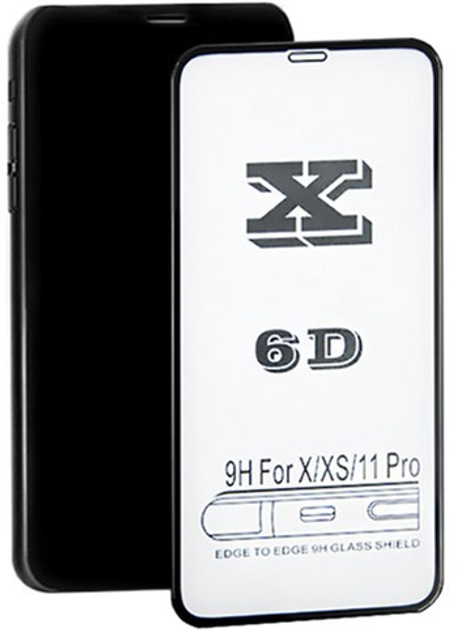 Захисне скло Qoltec Premium 6D для Apple iPhone 11 Pro Black (5901878516271) - зображення 1