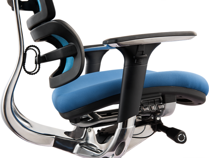 Офисное эргономичное кресло GT Racer X-801A Blue (W-55 B-45) - Фото 3 Офисное эргономичное кресло GT Racer X-801A Blue (W-55 B-45) - изображение 3
