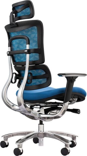 Офисное эргономичное кресло GT Racer X-801A Blue (W-55 B-45) - Фото 5 Офисное эргономичное кресло GT Racer X-801A Blue (W-55 B-45) - изображение 5