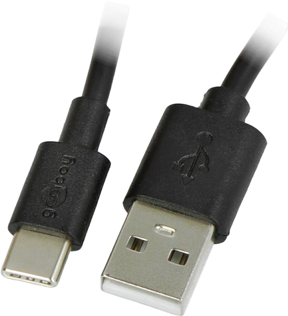 Kabel Goobay USB - USB Type-C czarny 0.1 m (4040849386756) - obraz 1
