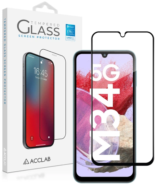 Захисне скло для смартфона Samsung Galaxy M34 5G/A34 5G ACCLAB 9H Black (1283126575723) - Фото 2 Захисне скло для смартфона Samsung Galaxy M34 5G/A34 5G ACCLAB 9H Black (1283126575723) - зображення 2