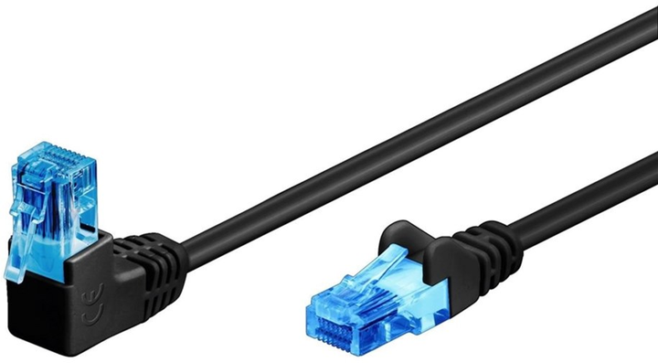 Patchcord Goobay RJ45 Cat 6a U/UTP Czarny 2 m (4040849515309) - obraz 1